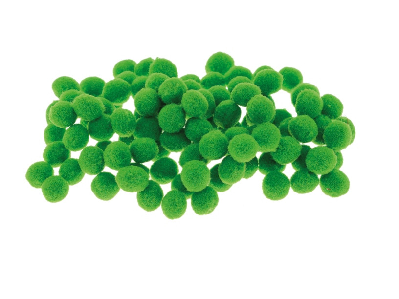 Pompony zielone 10mm (100szt) POM18 Brewis